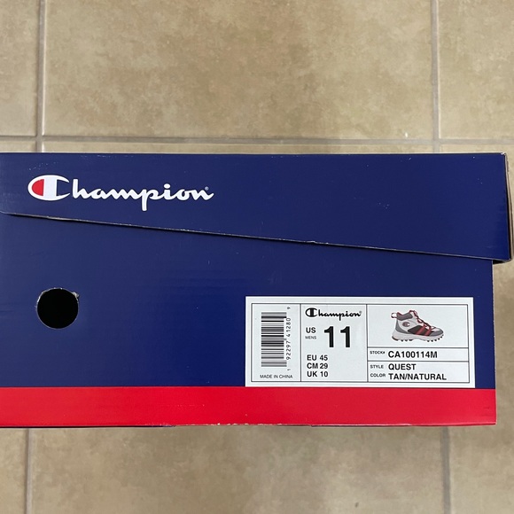 Champion Quest High Top Trail Sneakers Size 11 in Tan and Natural. NWT - Picture 9 of 11